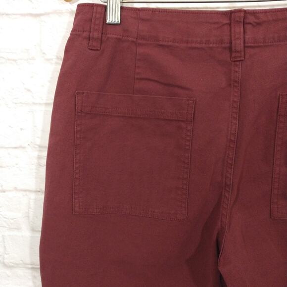 L Goodthreads Mens Shorts Burgundy Dark Wine Red Canvas Casual NWOT Waist 30 x 9 - Picture 5 of 8